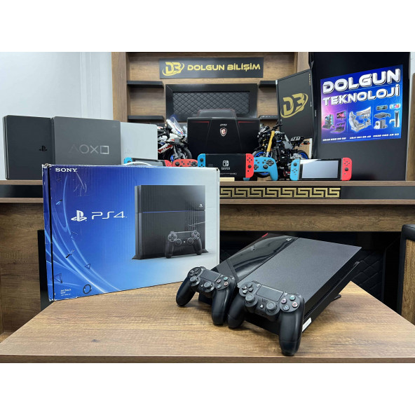 PlayStation 4 Parlak Kutulu 500 GB Çift Kol  playstation 4 - PlayStation4 - Ps4 - ps4 (İKİNCİ EL)