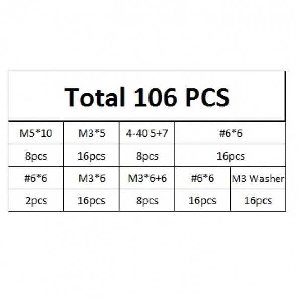 YATE10-106 Parça PC Anakart-Kasa,Ekran Kartı Vida Takımı - 4