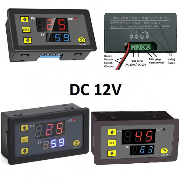 YATE10 T3230 12V/20A Timer Zaman Rölesi - 3