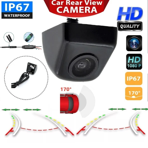 Yate10 Dinamik Hareketli Çizgili Trajectory Tecnology Geniş Açı Arka Görüş Kamerası