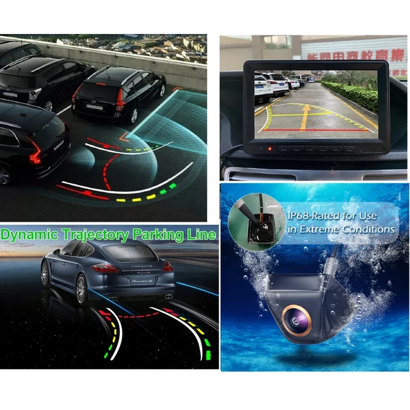 Yate10 Dinamik Hareketli Çizgili Trajectory Tecnology Geniş Açı Arka Görüş Kamerası - 7