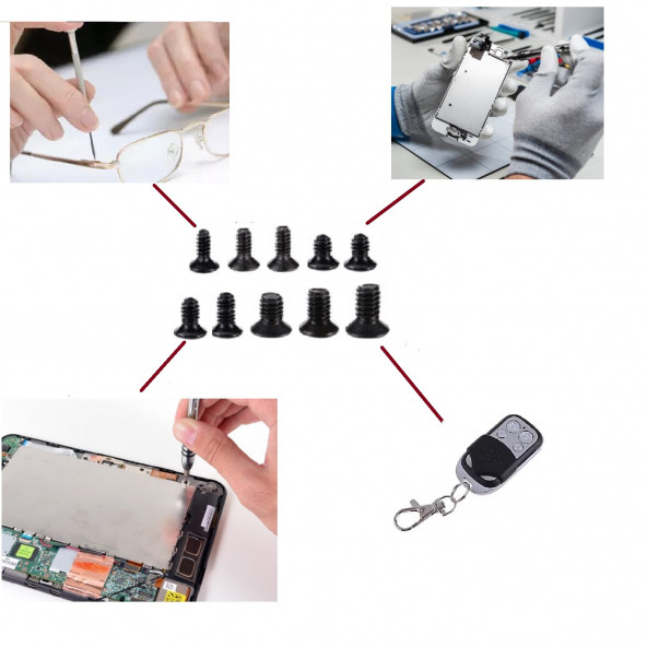 Yate10 1000x Set Telefon,Gözlük,Tablet Vida Seti Kutulu - 4