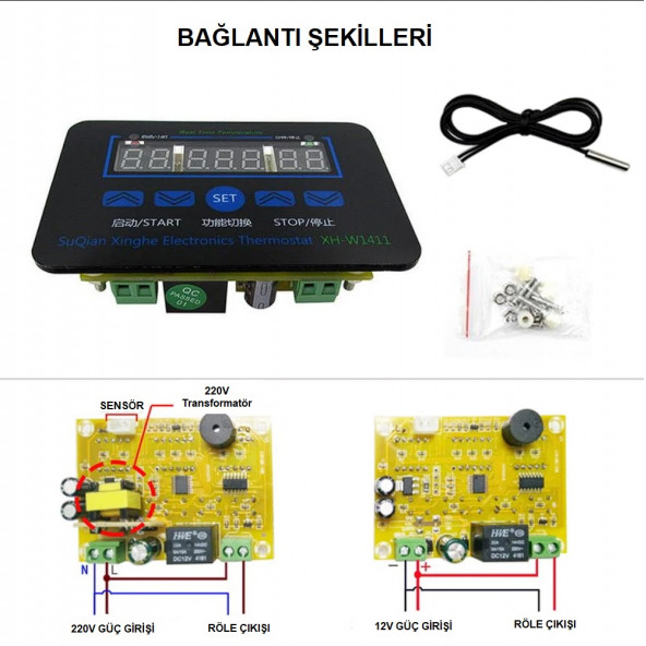 XH-W1411 220Volt Isı Kontrolörü - 5