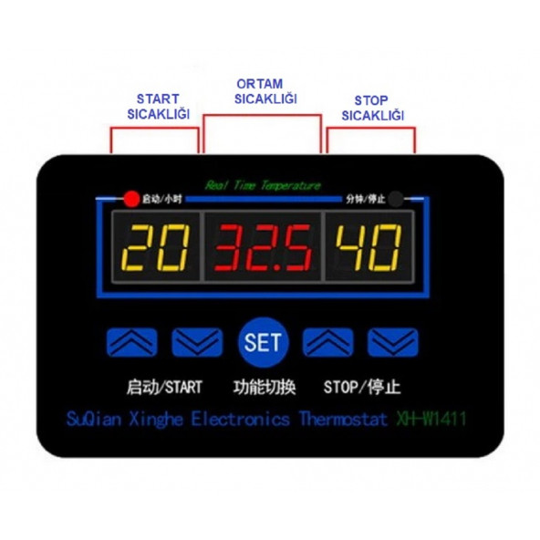 Yate10 XH-W1411 12V Isı Kontrolörü - 6