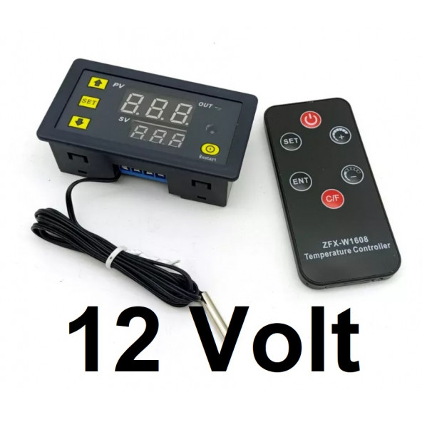 W3231 12Volt 1500w  Uzaktan Kumandalı Termostat