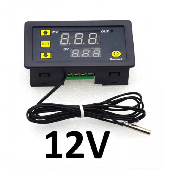 W3230 12Volt 1500W Termostat kuluçka Uygun Hassas