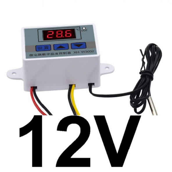 YATE10 W3002 12V 10A Dijital Termostat Kuluçka Makinalarına Uygun Hassas