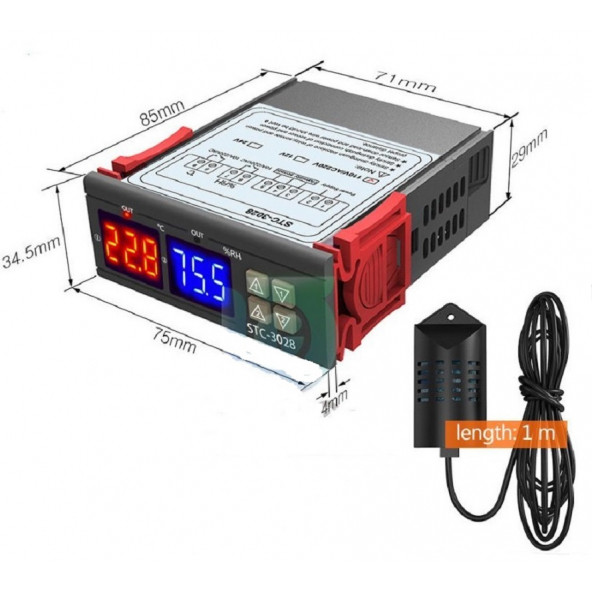 YATE10 STC-3028 220v Isı ve Nem Kontrolörü - 4