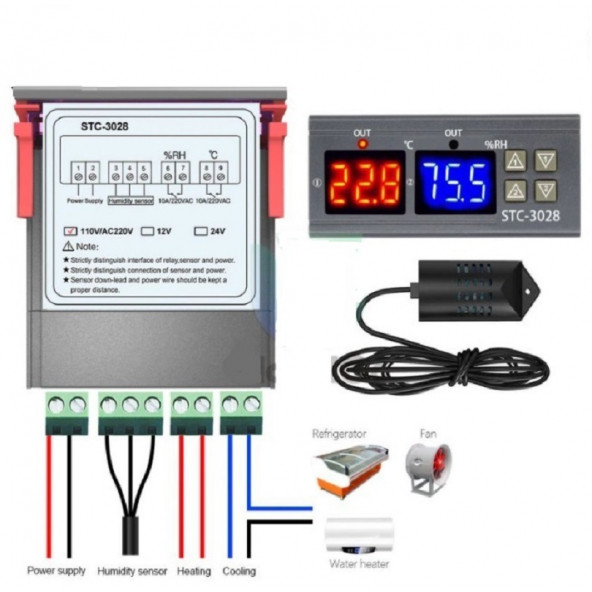 YATE10 STC-3028 220v Isı ve Nem Kontrolörü - 7