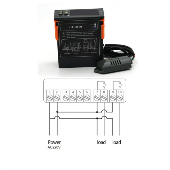SHT2000 220v 10A Isı ve Nem Kontrolörü - 3