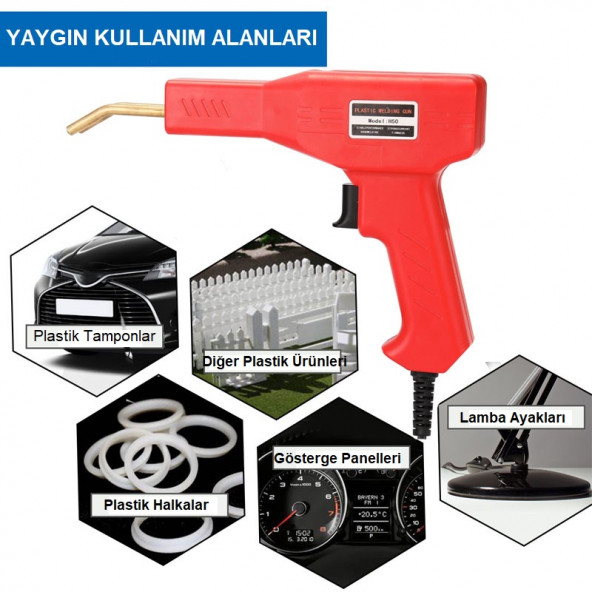 Plastik Zımba Teli Kaynak Makinası 50W/220V+500 Adet Tel - 3