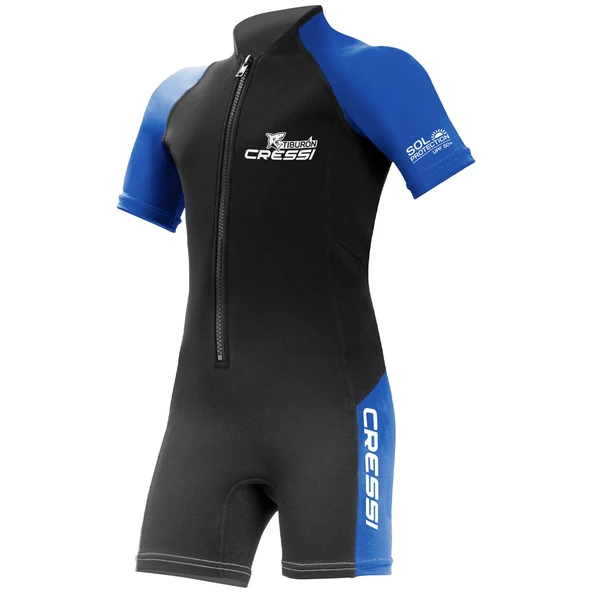 Cressi Tiburon Man Shorty Dalış Elbisesi  BLACK / BLUE 2MM - NO:4 / L