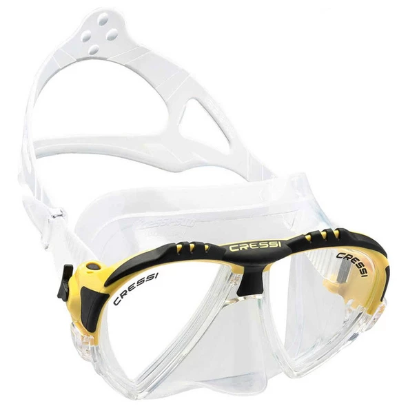 Cressi Matrix Dalış Maskesi  CLEAR-YELLOW