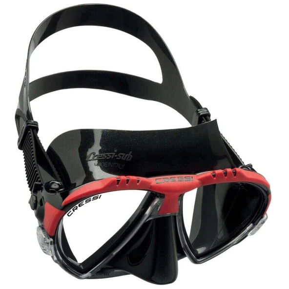 Cressi Matrix Dalış Maskesi  BLACK-RED