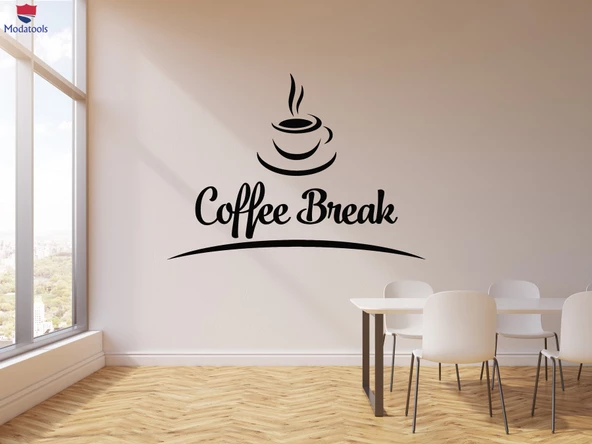Kahve Barları Duvar Sticker Kahve Mola Odası Kafe ve İçecek Bardağı Çıkartmaları