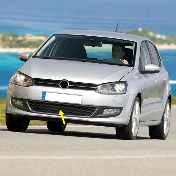 VW Polo 2010-2014 Ön Tampon Orta Izgarası Kromlu 6R0853671 6R0853677A ürün görseli