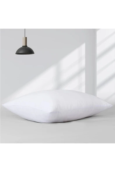 Pamuk Silikon Yastık 1 Adet Beyaz 50x70 Düz Sade Elyaf Otel Yıkanabilir Antibakteriyal Yumuşak - 2
