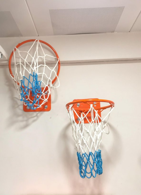 Adelinspor Basketbol Filesi 4 mm Floş İp İki Renk 50 Çift ( 100 adet)