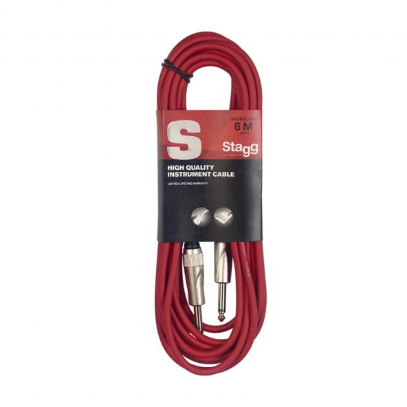 STAGG ENSTRÜMAN KABLOSU KUMAŞ 6M SGC6VT RD - 2