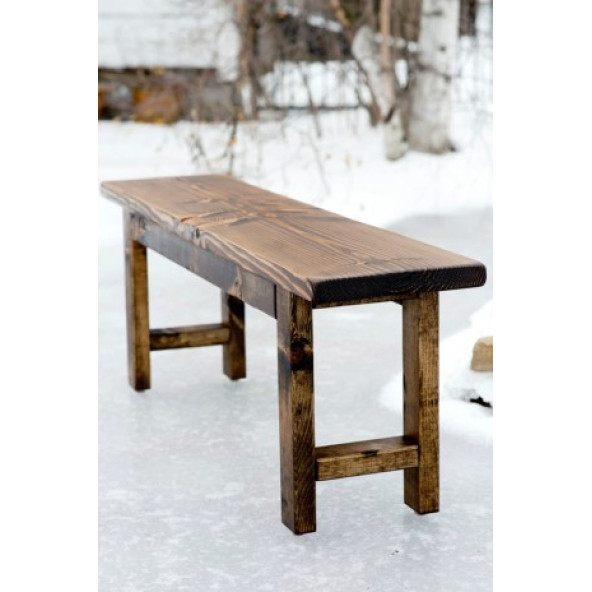 Woodensa Ahşap Bank Bench Mutfak Sandalyesi Ceviz bank002