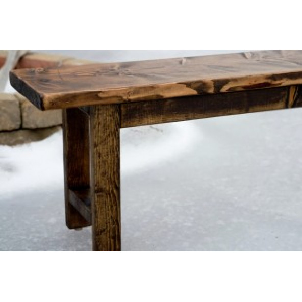 Woodensa Ahşap Bank Bench Mutfak Sandalyesi Ceviz bank002 - 2
