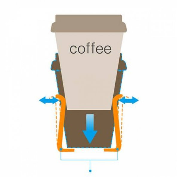 Polham Araç İçi Havalandırma Bardak Tutucu Araç Bardak Tutucu Araç İçecek Tutucu Araç Izgara - 7