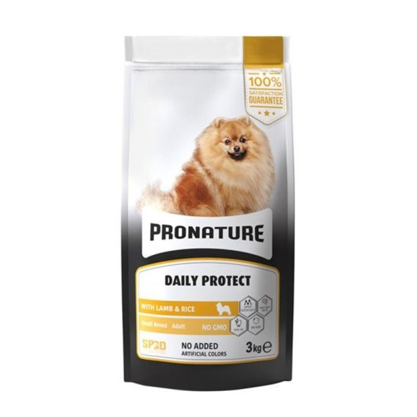 Pronature Küçük Irk Kuzu Etli ve Pirinçli Yetişkin Köpek Maması 3 Kg