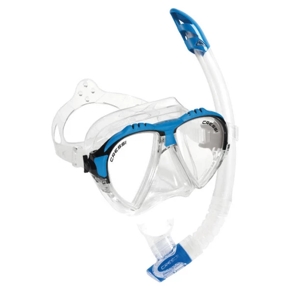 Cressi Matrix Maske Gamma Şnorkel Seti  CLEAR-BLUE - 1