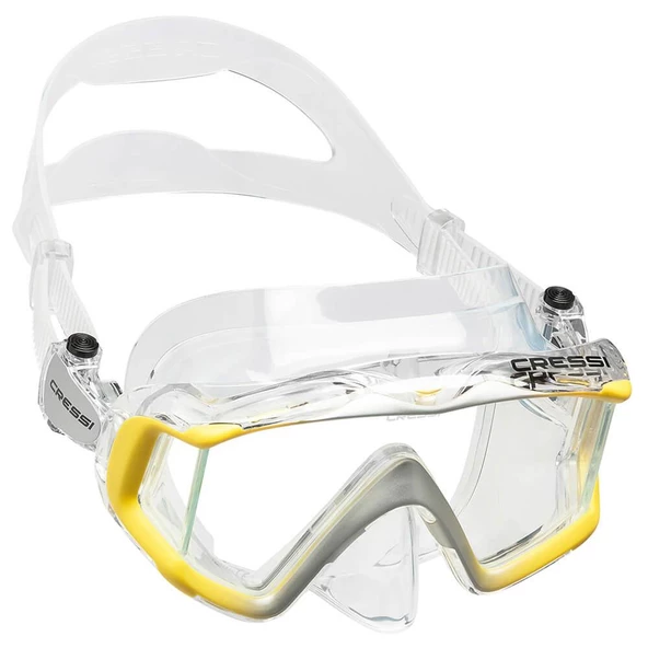 Cressi Liberty Triside Dalış Maskesi  CLEAR - YELLOW