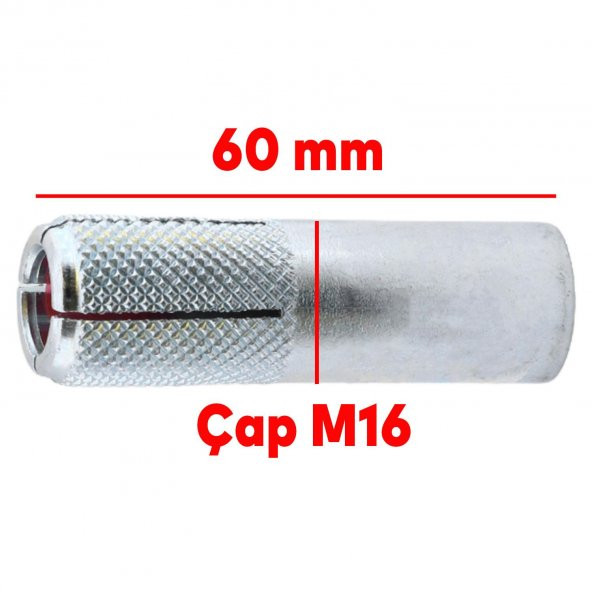 Çakma Çelik Dübel M16 - 2