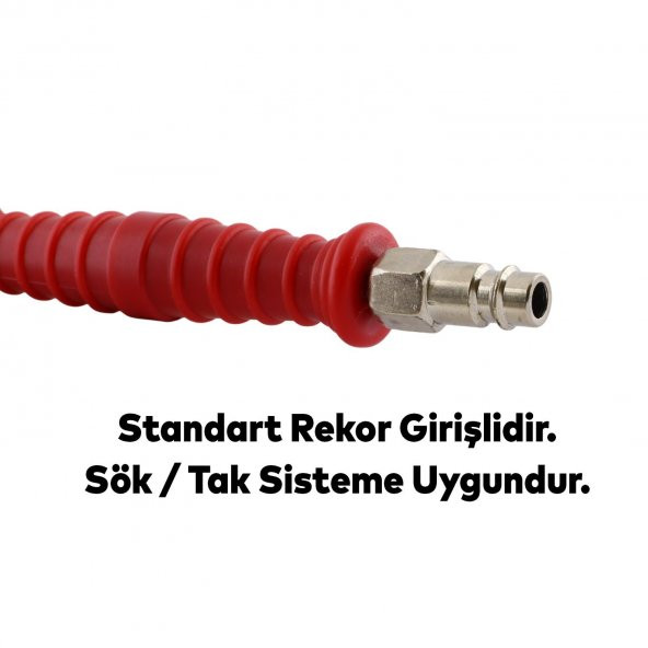 Hortum Giriş Kompresör Teker Tekerlek Sibop Lastik Şişirme Hava Basma Jak Jakı Sök Tak Aparat - 4