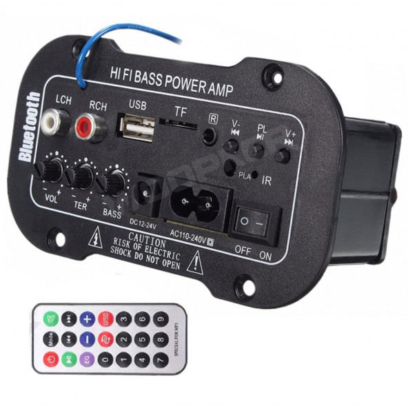 Oto/Motorsiklet/Ev S5 Mini Bass Amfi+Kumanda