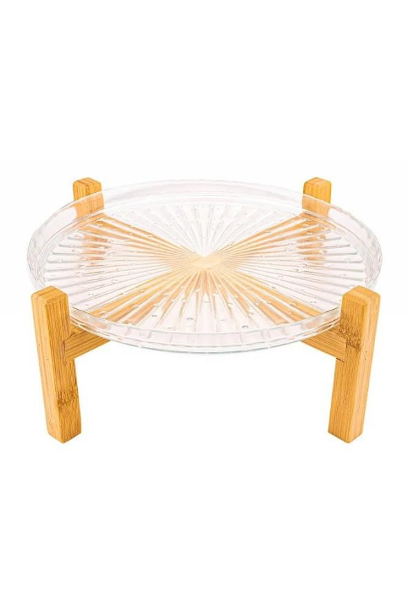 Bambum Fano Ayaklı Sunum Desenli 28 cm B5011