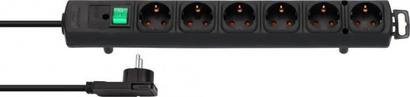 Brennenstuhl Comfort-Line Plus 6 Soketli Güç Şeridi Anahtarlı 2m Kablo Siyah ürün görseli