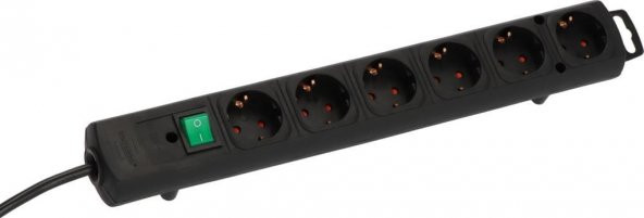 Brennenstuhl Comfort-Line Plus 6 Soketli Güç Şeridi Anahtarlı 2m Kablo Siyah - Resim 3