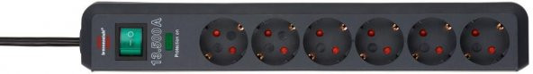 Brennenstuhl Eco-Line Serisi 13.500 A 6 Soketli Akım Korumalı Uzatma Priz 1.5 Metre - Resim 2