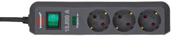 Brennenstuhl Eco Line Serisi 3 Soketli 1.5 Metre 13.500 mAh Akım Korumalı Uzatma Priz - Resim 2
