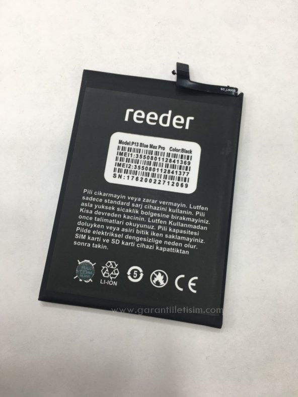 Reeder P13 Blue Max Pro Batarya