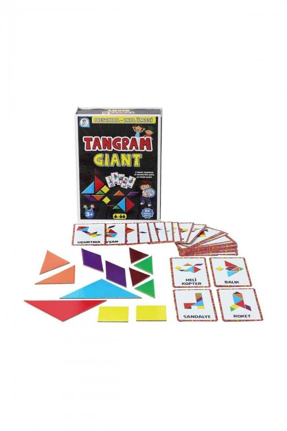 Tangram Giant 63 Parça Okul Öncesi Oyuncak Tangram Bulmaca