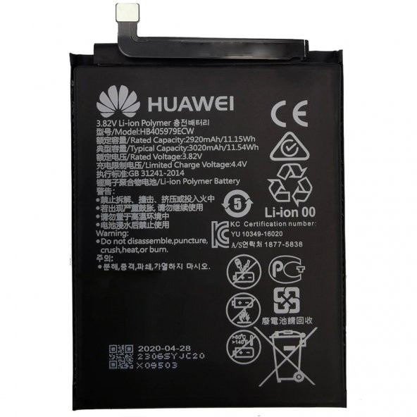 Huawei Y6 Prime 2019 (HB405979ECW) Batarya Pil 2920 mAh