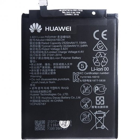 Huawei Y6 Pro 2017 Hb405979Ecw Batarya Pil