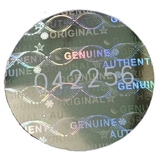 Yate10 Hologramlı Garanti Etiketi Seri Numaralı 2 Cm 49 Adet