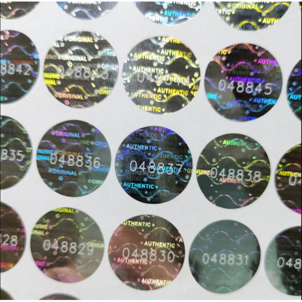 Yate10 Hologramlı Garanti Etiketi Seri Numaralı 2 Cm 49 Adet - 4