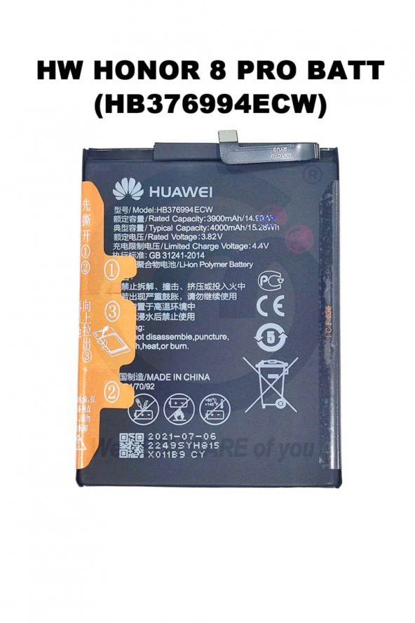 Huawei Honor V9 Hb376994Ecw Batarya Pil