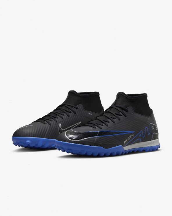 Nike Zoom Mercurial Superfly 9 Academy Tf Erkek Siyah Halı Saha Ayakkabısı DJ5629-040 - 2
