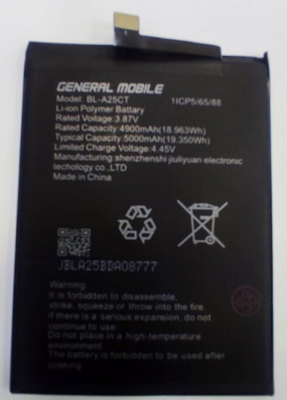 GENERAL MOBİLE GM21 PLUS BATARYA PİL BL-A25CT 5000mAh