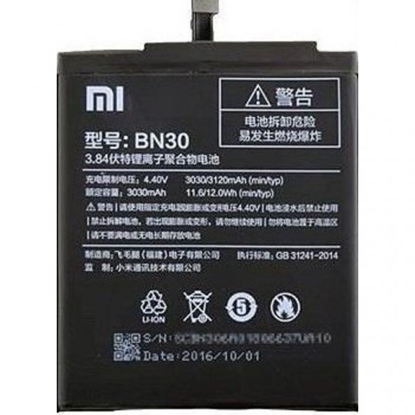 Xiaomi Redmi 4a (Bn30) Batarya Pil 3030mAh