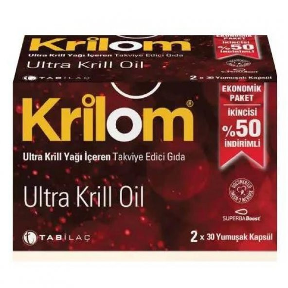 Krilom Ultra Krill Oil 30 Yumuşak Kapsül - İkincisi 50 İndirimli 8680133002434