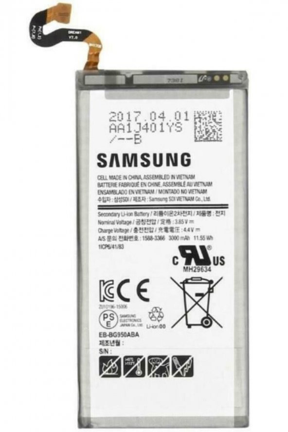 Samsung Galaxy S8 Batarya 3500 Mah