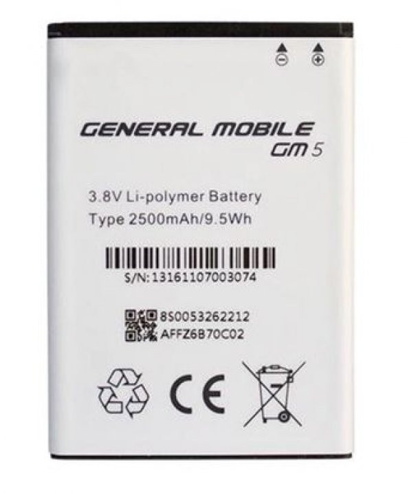 General Mobile Gm5 / Gm5D Batarya Pil